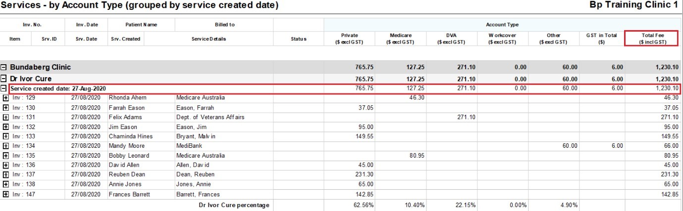 Bp Premier Reports Services By Account Type 2